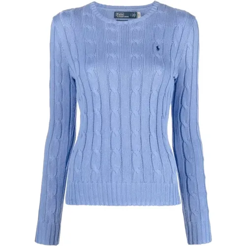 Hellblaue Pullover Kollektion , Damen, Größe: M - Polo Ralph Lauren - Modalova