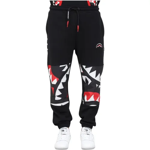 Sportliche Sweatpants mit Knie-Muster , Herren, Größe: XL - SPRAYGROUND - Modalova