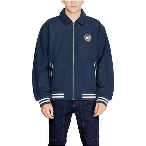 Blaue Zip-Up Jacke für Männer , Herren, Größe: 2XL - Tommy Hilfiger - Modalova