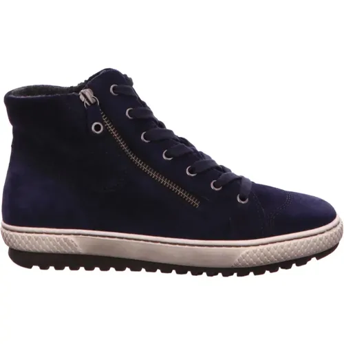 Blaue High-Top Sneakers , Damen, Größe: 38 EU - Gabor - Modalova