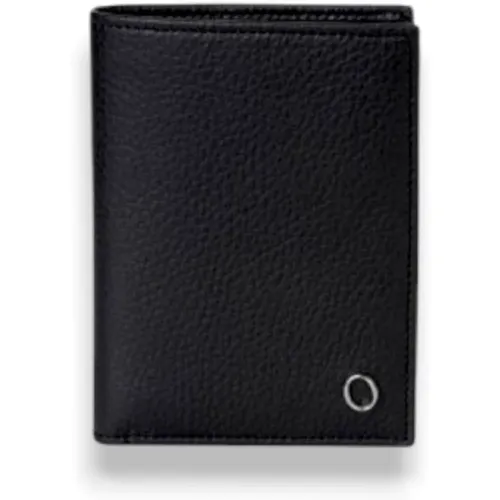 Vertical Leather Wallet with Silver Metal Inserts , male, Sizes: ONE SIZE - Orciani - Modalova