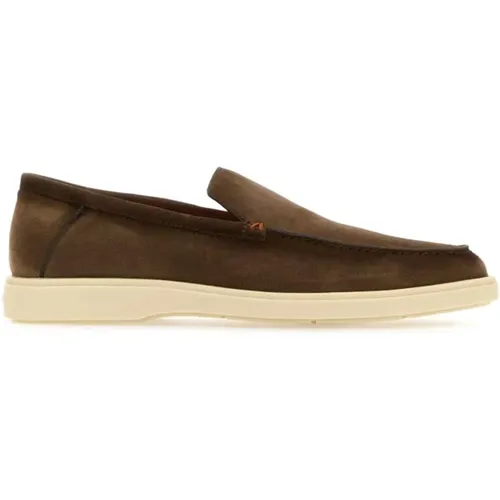 Braune Wildleder-Loafer Santoni - Santoni - Modalova