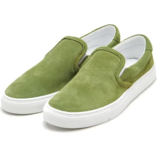 Garda Slip-On Tendril Grüne Wildleder-Sneaker , Herren, Größe: 45 EU - Diemme - Modalova