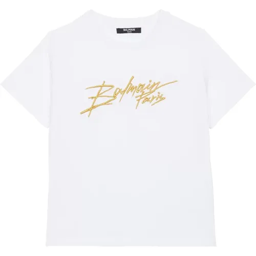 Signature T-Shirt Balmain - Balmain - Modalova