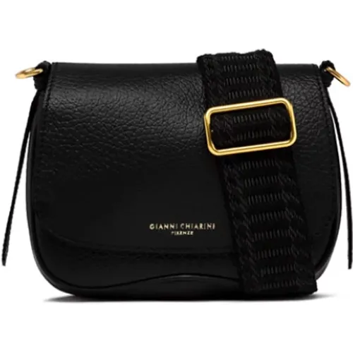 Chiara O Mini Umhängetasche,CHIARA O Mini Crossbody Tasche,Braune Leder Schultertasche Chiara 10940,Schwarze Leder-Schultertasche Chiara - Gianni Chiarini - Modalova