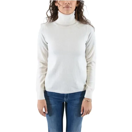 Kaschmir Rollkragenpullover in Weiß , Damen, Größe: M - Max Mara Studio - Modalova