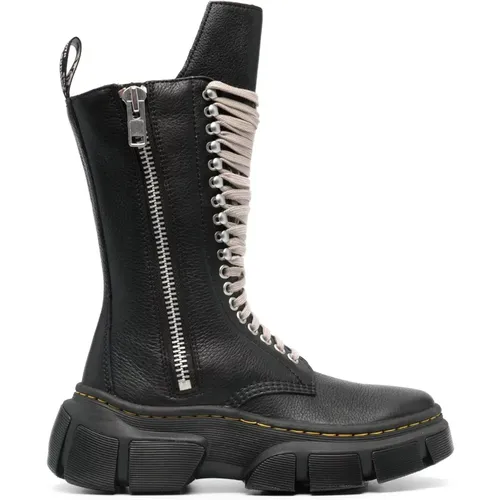 Schwarze Leder Stiefeletten , Damen, Größe: 36 1/2 EU - Rick Owens - Modalova