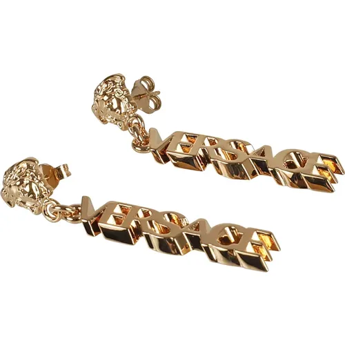 Gold-tone Medusa Head Earrings , female, Sizes: ONE SIZE - Versace - Modalova
