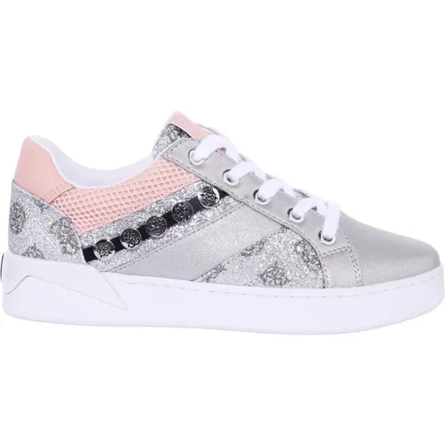 Peony Silver Sneakers Women Style , female, Sizes: 4 UK - Guess - Modalova