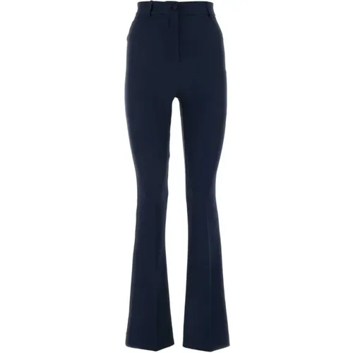 Navy Polyester Pants , female, Sizes: M, 2XS - Hebe Studio - Modalova