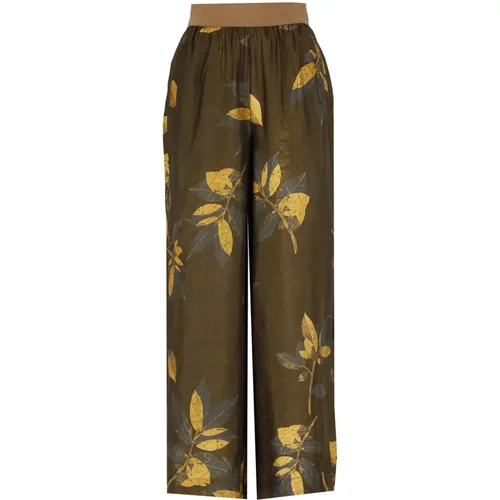 Floral Pattern Pants , female, Sizes: L - UMA Wang - Modalova