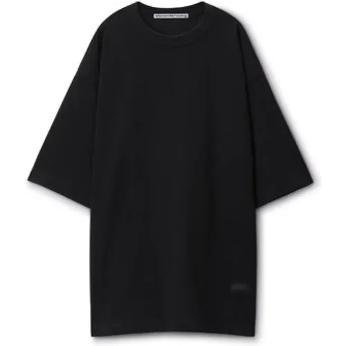 Oversized Dome Logo Patch Tee - alexander wang - Modalova