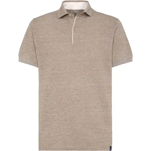 Regular Fit Leinen Baumwolle Pique Polo Shirt,Regular Fit Leinen Baumwolle Piqué Polo Shirt - Boggi Milano - Modalova