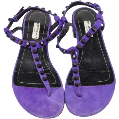 Pre-owned Wildleder sandals , Damen, Größe: 38 1/2 EU - Balenciaga Vintage - Modalova