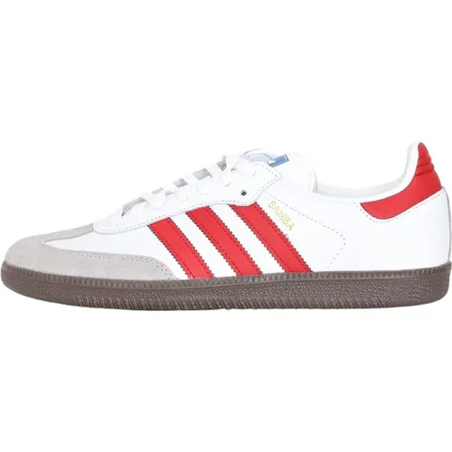 Samba OG Weiß Rot Sneakers , Herren, Größe: 38 2/3 EU - adidas Originals - Modalova