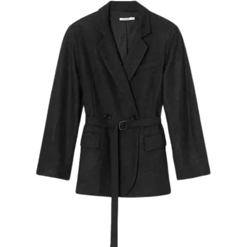 Wool Blazer with Tie Belt , female, Sizes: XS - Graumann - Modalova