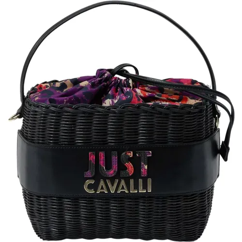 Braided Logo Bucket Bag , female, Sizes: ONE SIZE - Just Cavalli - Modalova