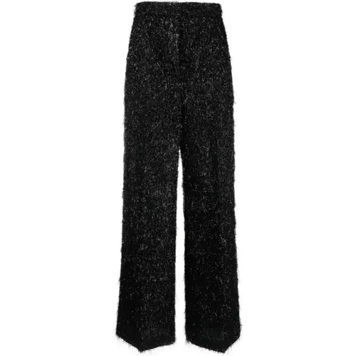 Glitter Wide Leg Trousers , female, Sizes: S - Fabiana Filippi - Modalova