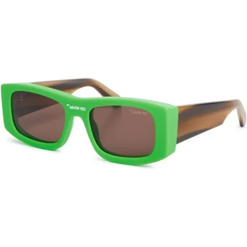 Grüne Lucio Sonnenbrille für Frauen - Off White - Modalova