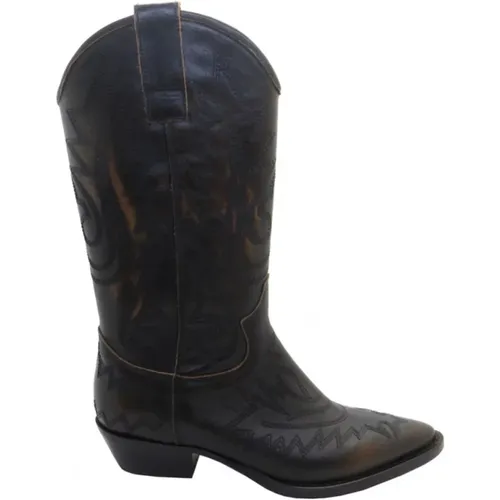 Texan leather boots , female, Sizes: 8 UK - Lemaré - Modalova