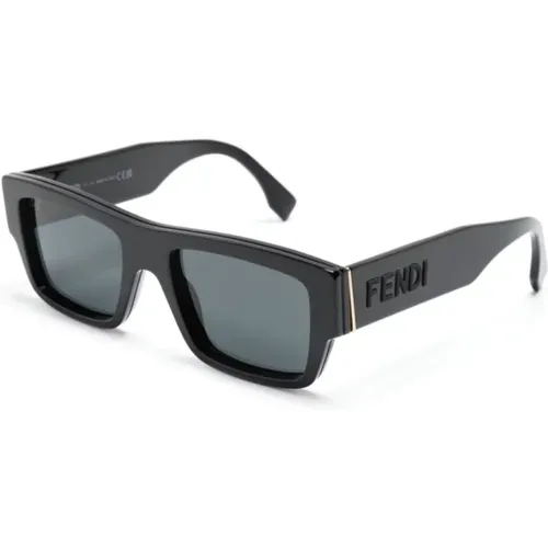 Schwarze Sonnenbrille mit Original-Etui,Blaue Sonnenbrille mit Zubehör,Braun/Havanna Sonnenbrille, vielseitig und stilvoll - Fendi - Modalova