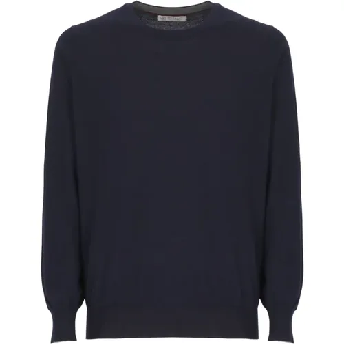 Wool Cashmere Crew Neck Sweater , male, Sizes: M, XL, 2XL, L - BRUNELLO CUCINELLI - Modalova