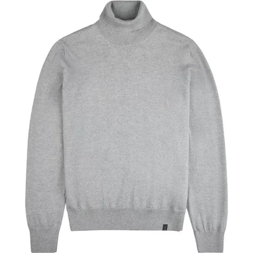 Grey Turtleneck Wool Knit Sweater , male, Sizes: M, 2XL, S, XL, L - Fay - Modalova