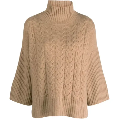 Cashmere turtle-neck sweater in camel , female, Sizes: L - Max Mara - Modalova