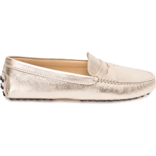 Clic White Gommini Leather Loafers , female, Sizes: 3 UK, 4 1/2 UK, 5 UK, 6 UK - TOD'S - Modalova