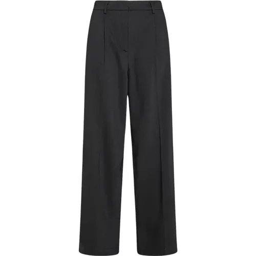 High-waisted wide-leg pants with pleats , female, Sizes: S, M, L - Forte Forte - Modalova