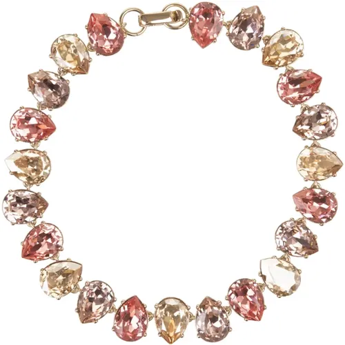 MultiColour Choker Necklace with Coloured Stones , female, Sizes: ONE SIZE - Elie Saab - Modalova