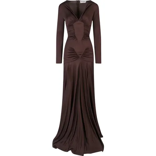 Aw22 V-Neck Dress , female, Sizes: S - Saint Laurent - Modalova