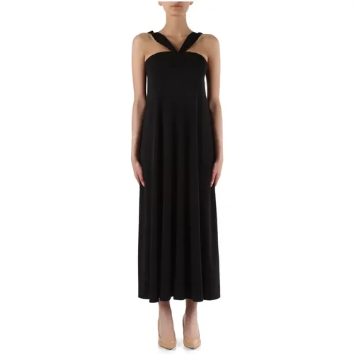 Stretch-Jersey-Kleid mit Drapierung , Damen, Größe: M - Pennyblack - Modalova
