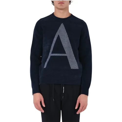 Logo Knit Sweater , male, Sizes: S, 2XL - Armani Exchange - Modalova
