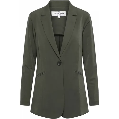 Langer ungefütterter Blazer im Militärstil - &Co Woman - Modalova