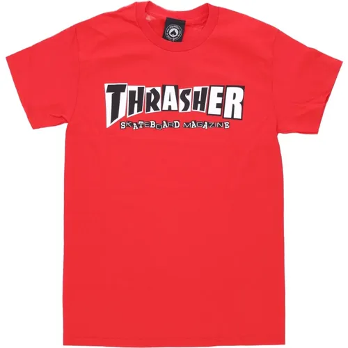 Rotes Herren Tee Kurzarm T-shirt - Thrasher - Modalova