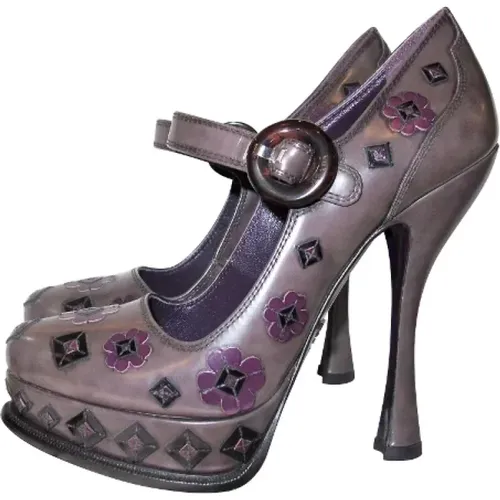 Pre-owned Leather heels , female, Sizes: 2 1/2 UK - Prada Vintage - Modalova