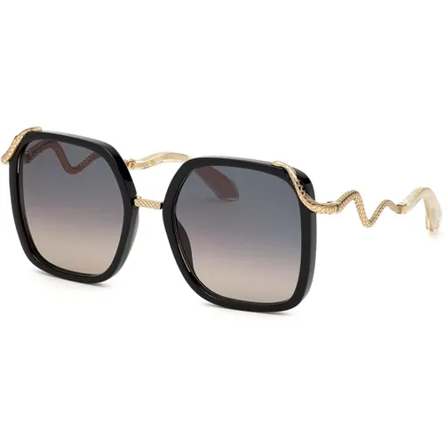 Stylische Sonnenbrille für modebewusste Frauen , Damen, Größe: 55 MM - Roberto Cavalli - Modalova