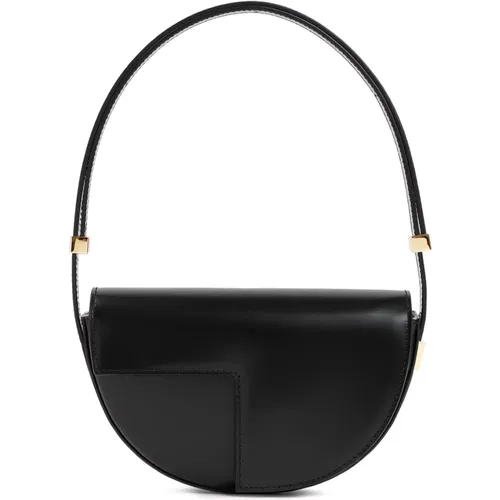 Leather Handbag Moon-shaped Flap Closure , female, Sizes: ONE SIZE - Patou - Modalova