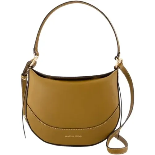 Braune Leder-Crossbody-Tasche mit Magnetverschluss - Vanessa Bruno - Modalova