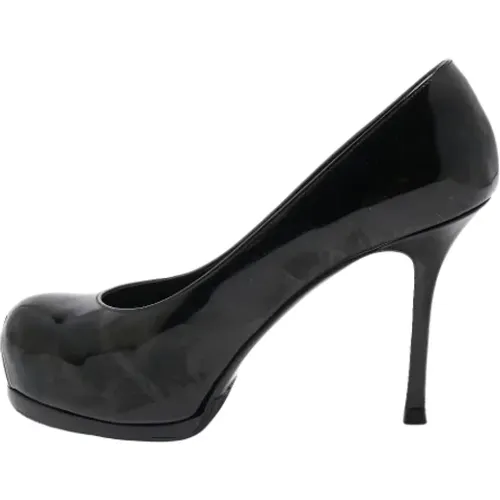Pre-owned Leather heels , female, Sizes: 4 1/2 UK - Yves Saint Laurent Vintage - Modalova