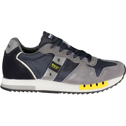 Contrast Lace-up Sneakers , male, Sizes: 10 UK, 9 UK - Blauer - Modalova