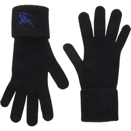 Kaschmir Schwarze Handschuhe , Damen, Größe: S/M - Burberry - Modalova