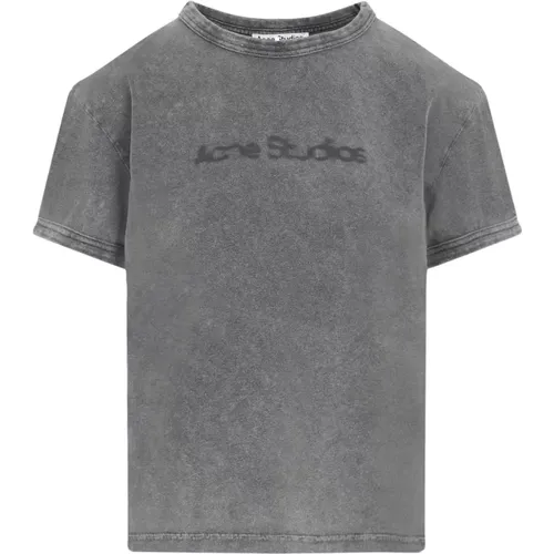 Graue T-Shirts & Polos für Frauen , Damen, Größe: L - Acne Studios - Modalova