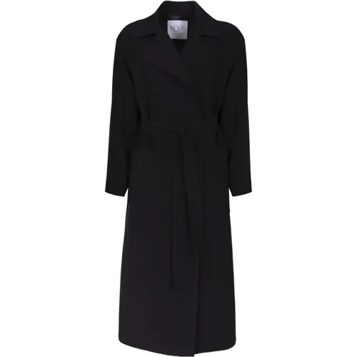 Robe-style Long Coat with Patch Pockets , female, Sizes: XS, M, S - MVP wardrobe - Modalova