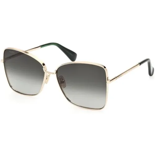 Gold Gradient Green Sunglasses Mm0097 , female, Sizes: 59 MM - Max Mara - Modalova