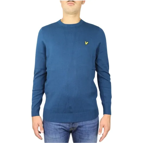 Baumwoll-Merino-Crew-Pullover , Herren, Größe: S - Lyle & Scott - Modalova