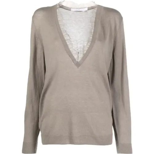Grey Lace Design Sweater , female, Sizes: S - IRO - Modalova