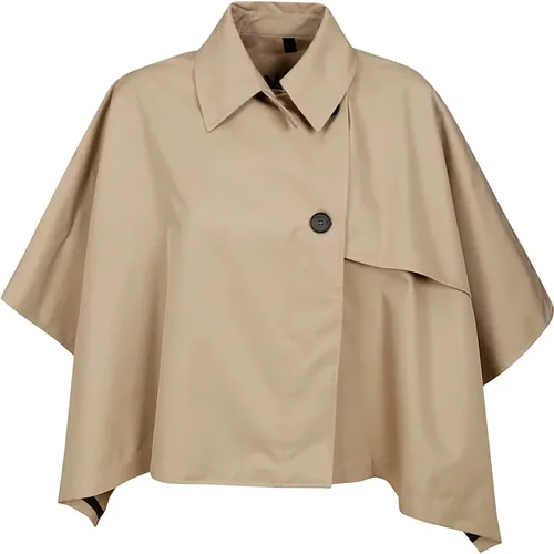 Waterproof Hooded Jacket Wide Fit , female, Sizes: S, XS - Liviana Conti - Modalova