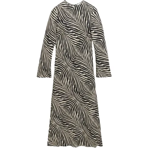 Zebra Print Maxi Kleid Parise , Damen, Größe: M - By Malene Birger - Modalova